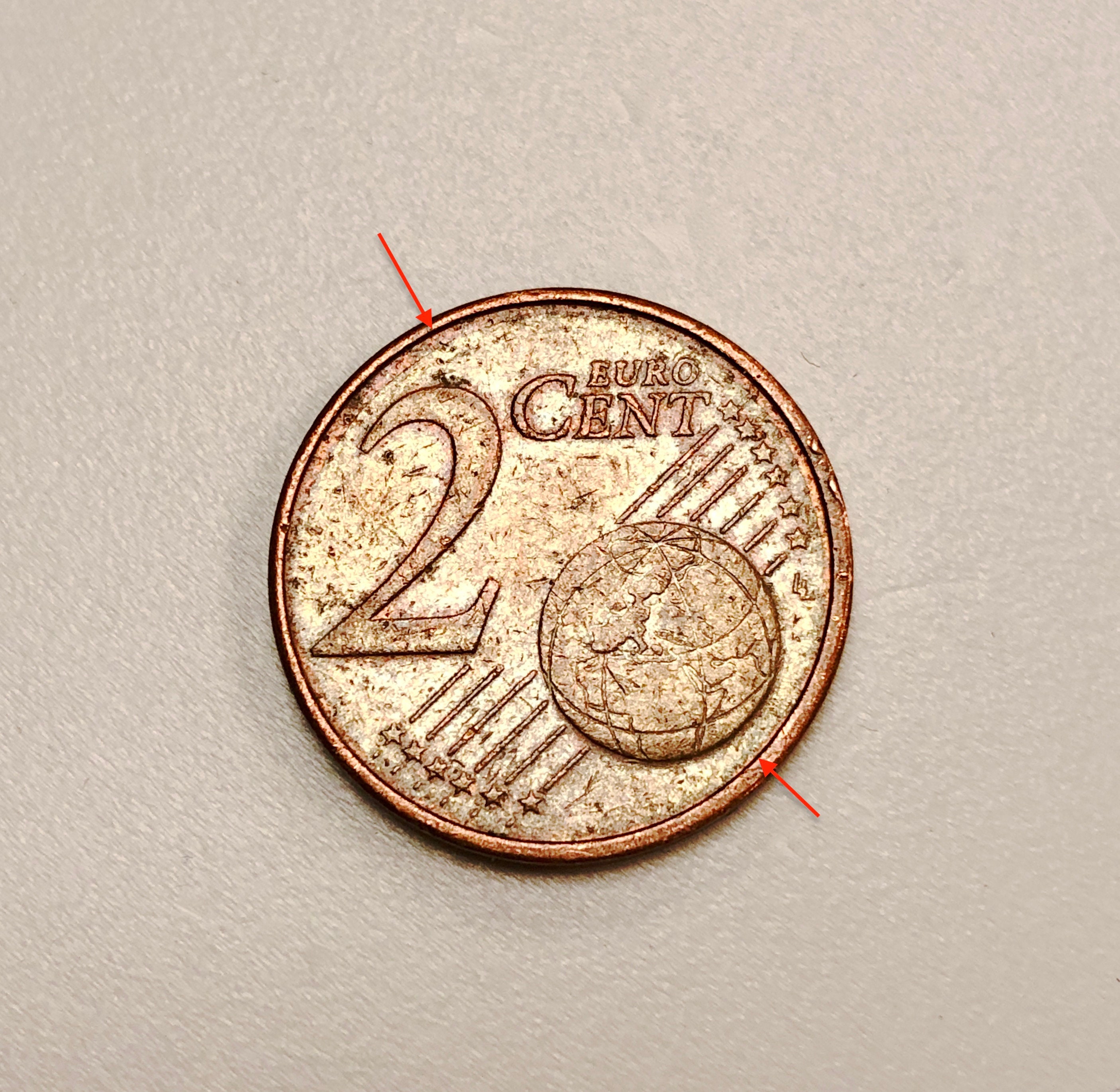 2ユーロセント硬貨 オランダ 2001年 偏心造幣局 - Etsy 日本