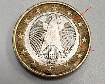 1ユーロ硬貨 ドイツ 2002 F （ミントエラーあり） - Etsy 日本