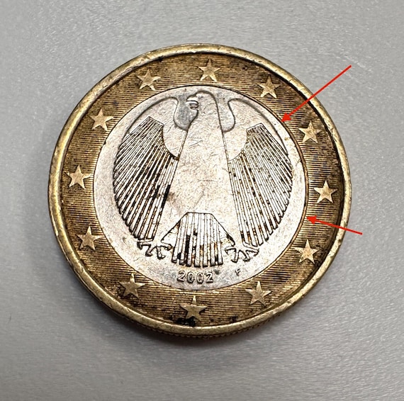 1ユーロ硬貨 ドイツ 2002 F （ミントエラーあり） - Etsy 日本