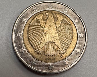 2002年ドイツ2ユーロ硬貨「A」ミント：希少なヴィンテージコレクターズ