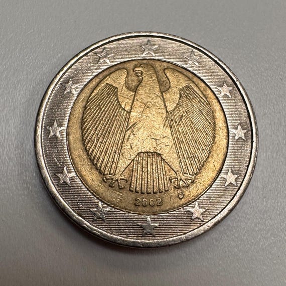 2ユーロ硬貨 ドイツ 2002 D （ミントエラーあり） - Etsy 日本