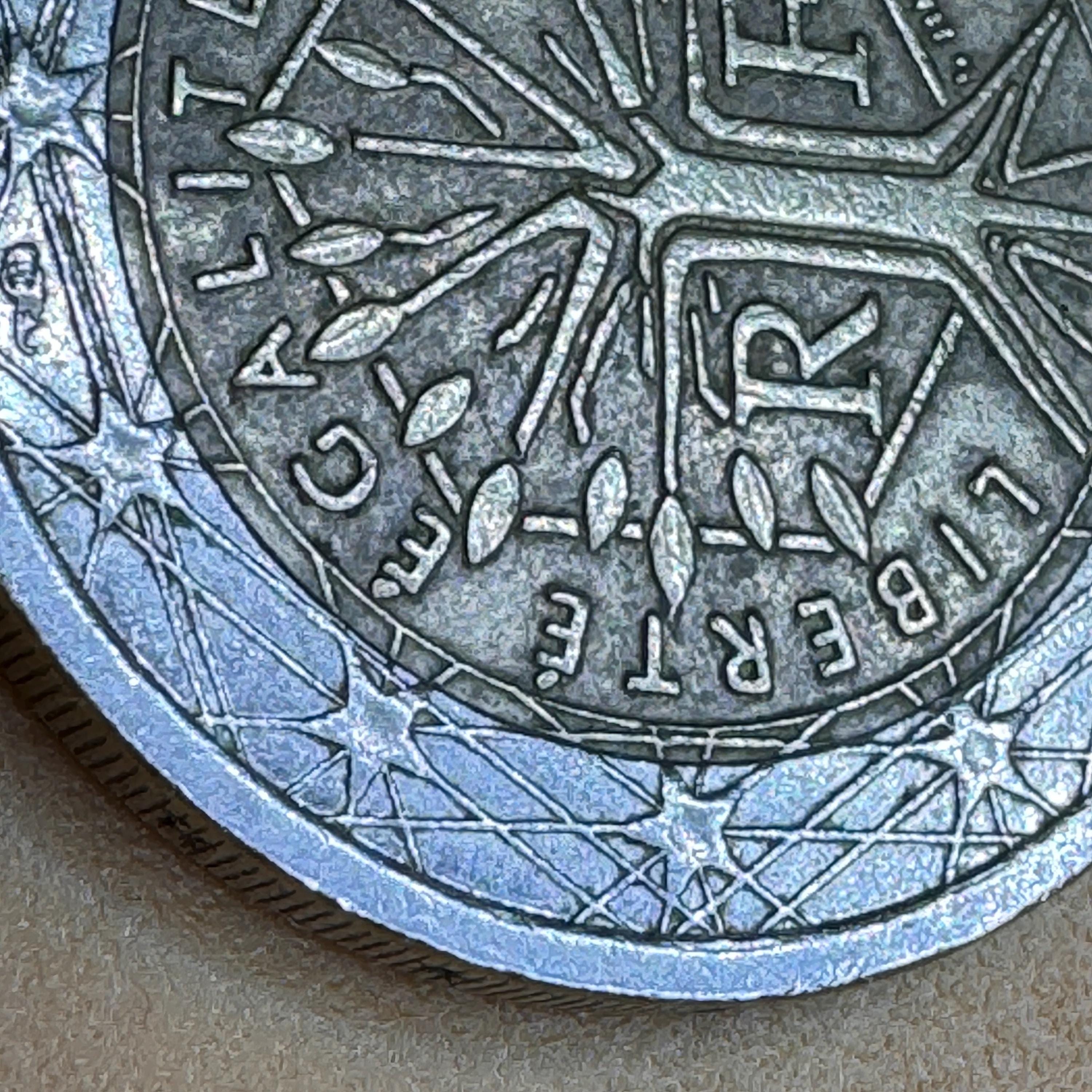 2ユーロ硬貨、2000年、フランス、造幣局の誤りあり - Etsy 日本