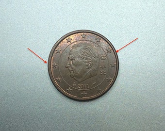 1 euro cent Münze Belgien 2011 dezenter Münzfehler, #37
