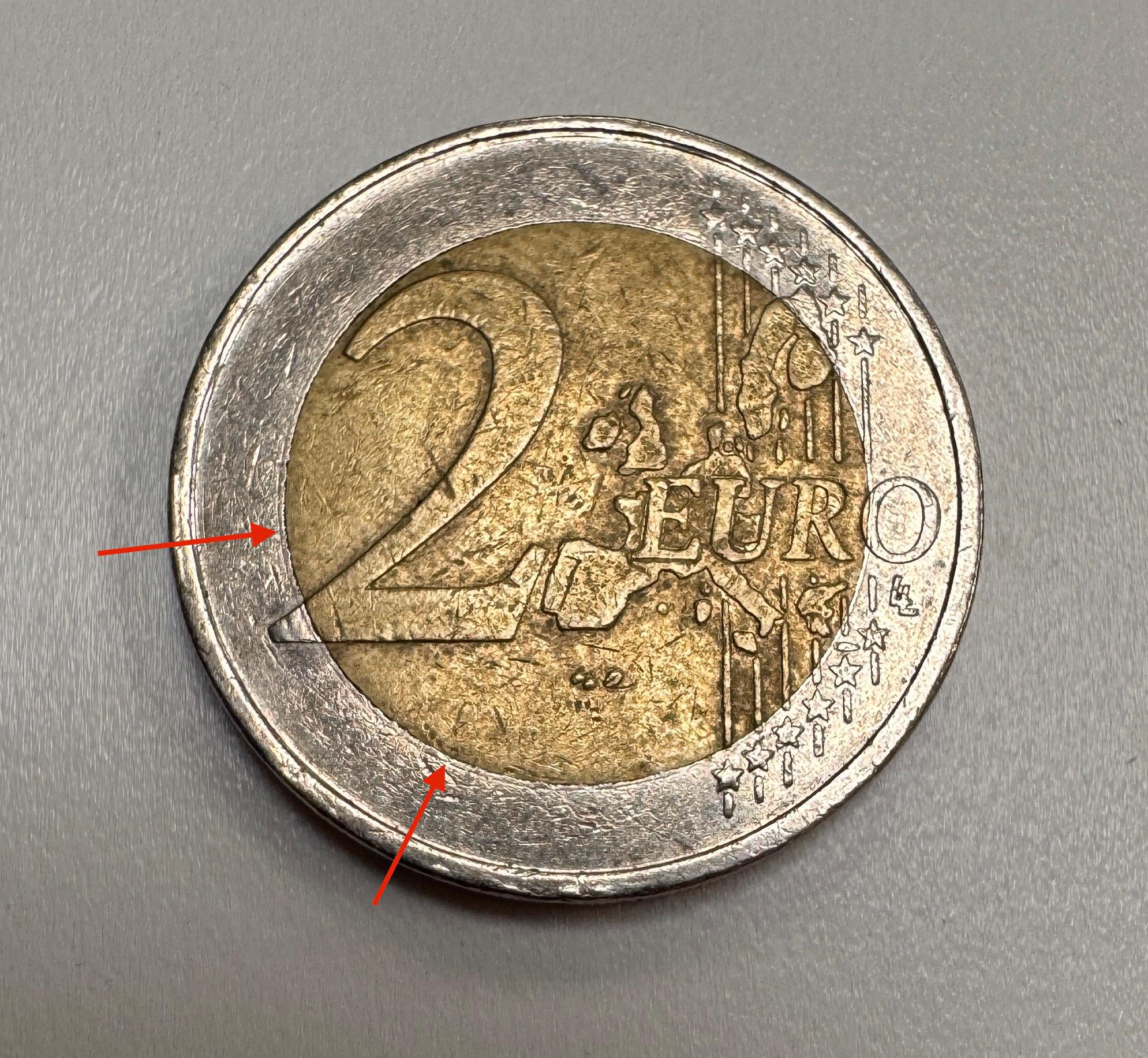 2ユーロ硬貨 ドイツ 2002 D （ミントエラーあり） - Etsy 日本