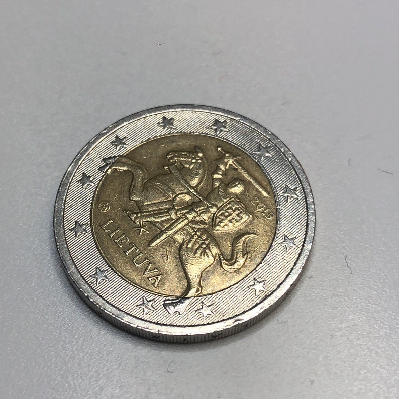 Moneda de 2 euros Lietuva 2015 Lituania 46 Etsy España