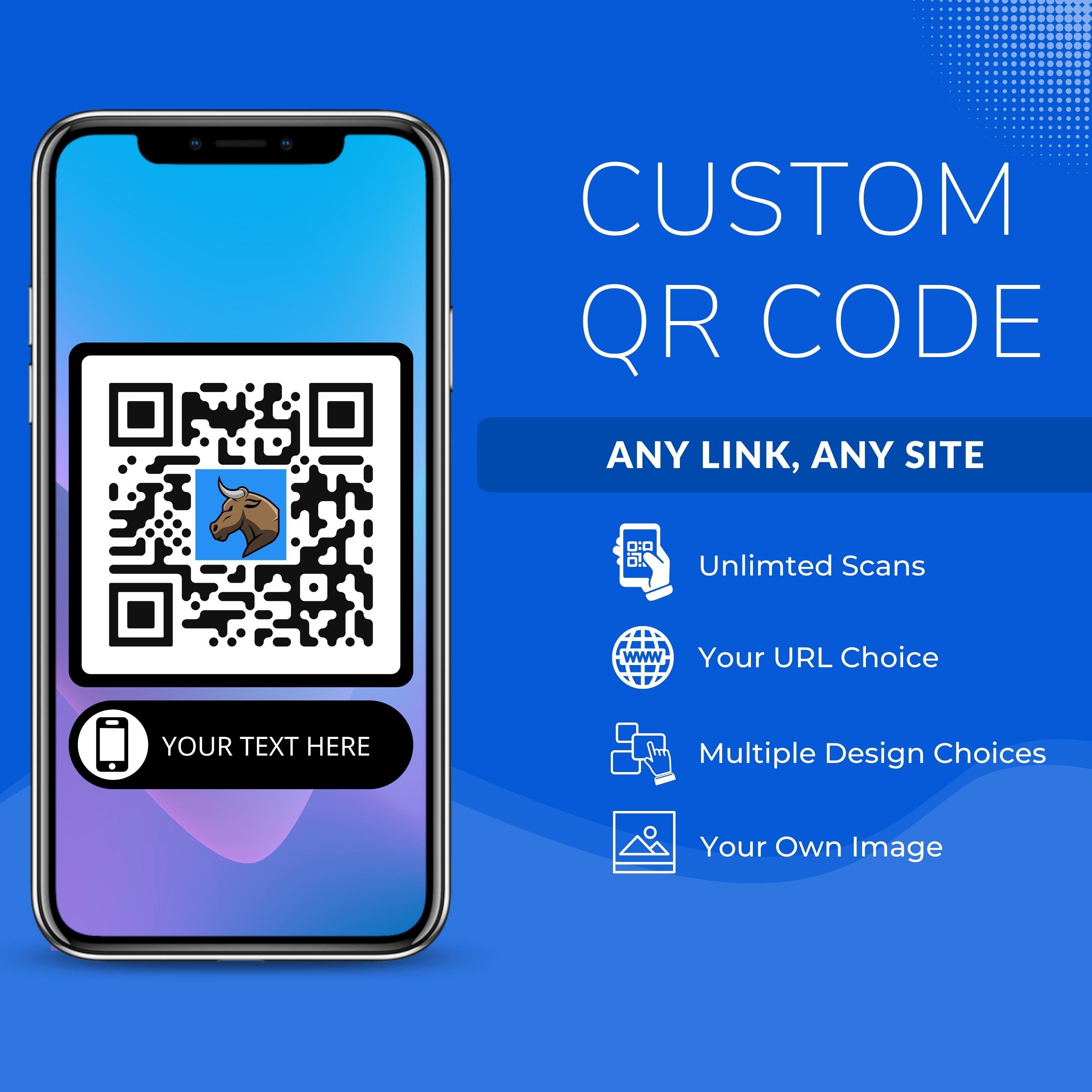 Custom QR Code QR Code Stickers Custom Sticker Personalized Etsy