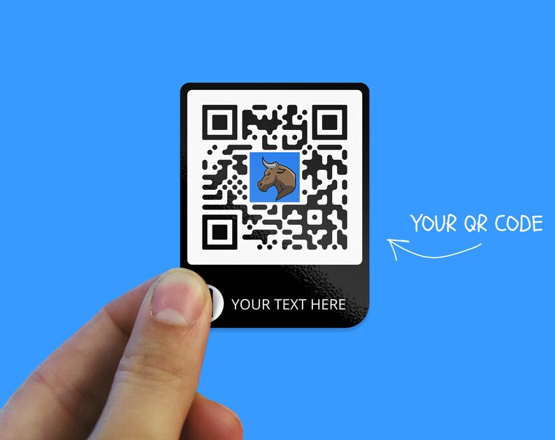 Custom QR Code QR Code Stickers Custom Sticker Personalized Etsy