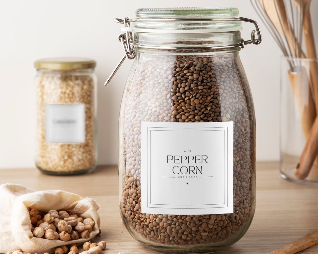 Food Labels, Kitchen Storage Labels, Pantry Labels for Kitchen, Kitchen ...