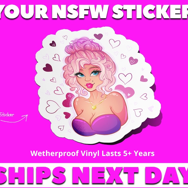 NSFW Stickers, Custom NSFW Stickers, nsfw Anime, Free Shipping, Vinyl Stickers, nsfw Art, Sticker Custom, Decals,Anime Stickers, NSFW