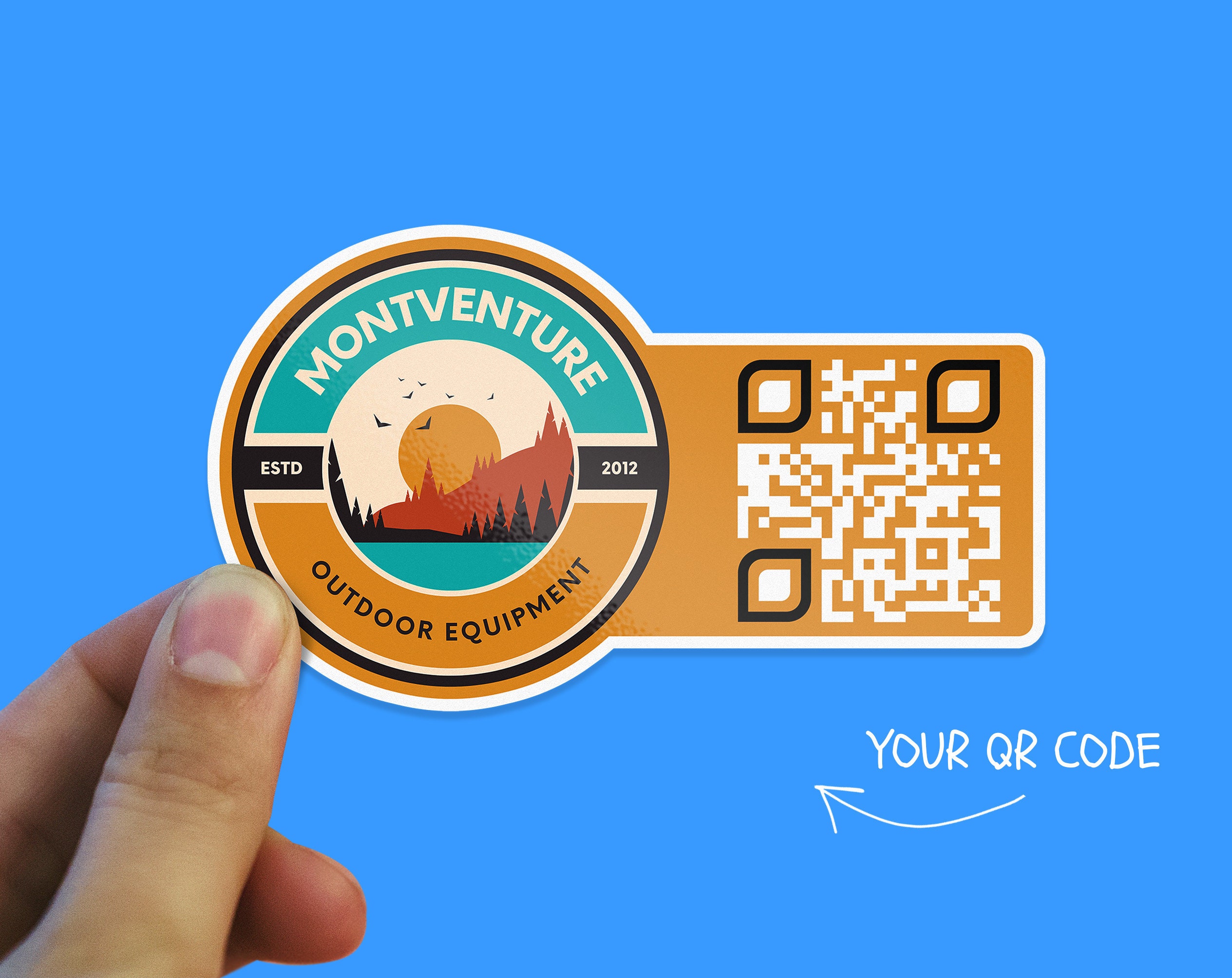 Custom QR Code QR Code Stickers Custom Sticker Personalized Etsy UK