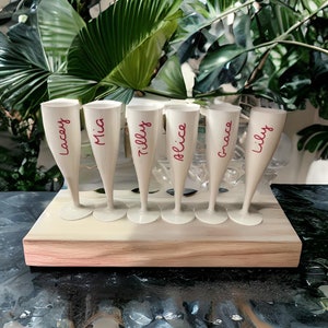 Personalised island inspired champagne flutes hen party stag party birthday party Prom