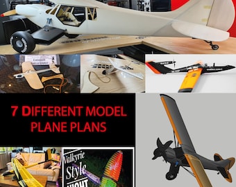 7 différents modèles d'avions à construire