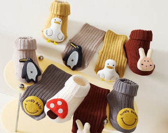 BooBoo Adores Baby Stockings Socks Duck/Rabbit/Mushroom  (6 to 12 months old)