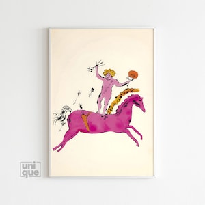 Andy Warhol - Cherub on Horseback - Home Wall Decor  - Pop Art Print - Warhol Wall Art - Aesthetic Prints - Trendy Wall Art - Vintage Poster