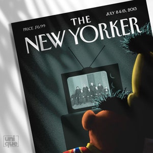 The New Yorker Print July 8, 2013 Vintage Wall Print Sesame Street Print Gallery Wall Art Retro Magazine Cover New Yorker Poster image 3