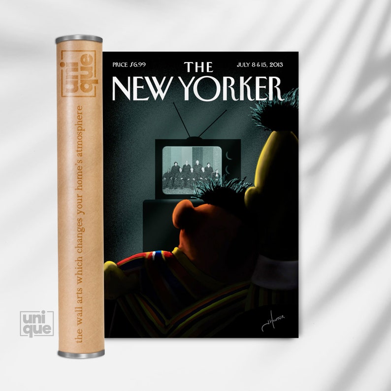 The New Yorker Print July 8, 2013 Vintage Wall Print Sesame Street Print Gallery Wall Art Retro Magazine Cover New Yorker Poster image 7