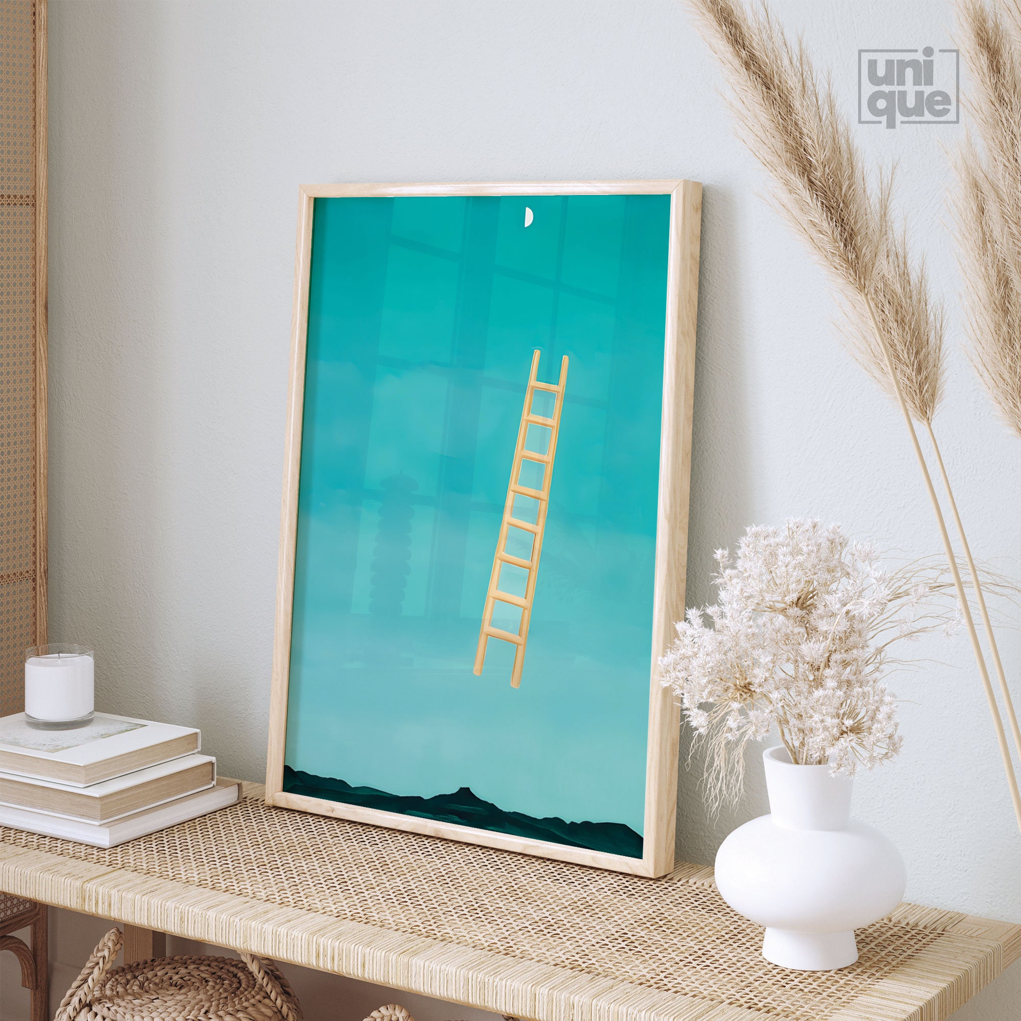 O'keeffe Poster Ladder to the Moon Vintage Wall Art Landscape