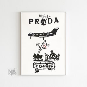 Inramad Poster / Tavla - Prada (White) - Artgeist →