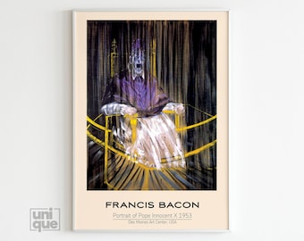 Francis Bacon Art Print - Portrait of Pope Innocent X - Modern Wall Decor - Mid Century Art - Gallery Quality Print - Home Wall Decor