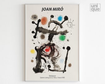 Joan Miró: Le poisson qui chante. impression d'art, Tableau sur toile