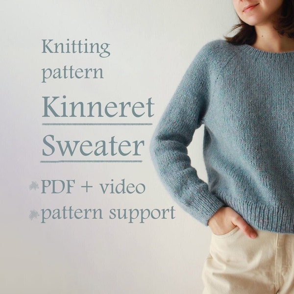 Pull Kinneret|Modèle de tricot (anglais, russe)