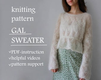 Pull Gal|Modèle de tricot (anglais)