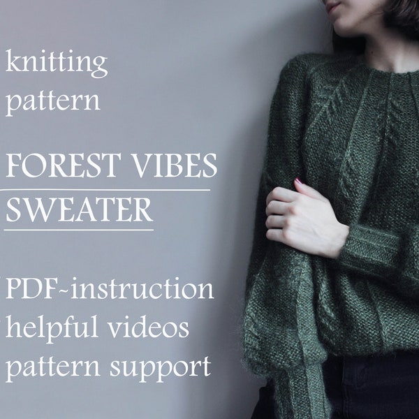 Forest Vibes Pullover|Strickanleitung (Englisch)