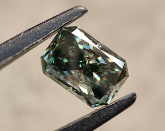 8,71 CT grüner Smaragd-Moissanit-Diamant für die beste Schmuckherstellung, ausgezeichneter grüner loser Moissanit, einzigartiger grüner Smaragd-Diamant