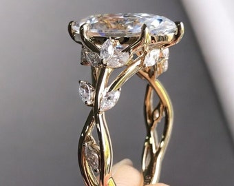 2.05 CT Marquise Cut Moissanite Engagement Ring, Moissanite Diamond Ring, Solitaire Marquise Wedding Ring, Marquise Promise Ring