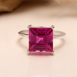 Genuine Pink Sapphire Ring Ceylon Pink Sapphire Ring September Birthstone Ring Top Quality Pink Sapphire Ring Wedding Ring Christmas Jewelry