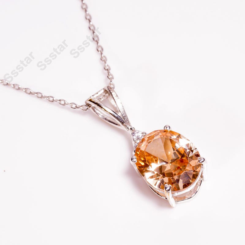 Pendentif Saphir Padparadscha 11 Carats – Argent 925, Forme Poire, Certifié AGSL – Sri Lanka