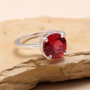 Padparadscha Sapphire Ring Ceylon Sapphire Ring September Birthstone Ring Peach Sapphire Ring Wedding Ring Christmas Jewelry Silver Jewelry