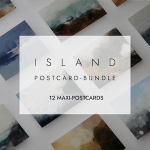 Island Postkarten-Set | Abstrakte Landschaften | Iceland Landscapes Art Postcards | Kunstdruck