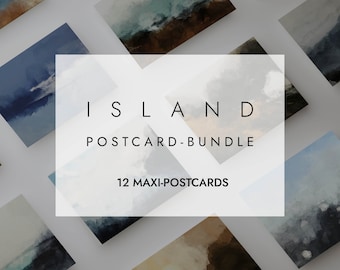 Iceland postcard set | Abstract landscapes | Iceland Landscapes Art Postcards | Art print