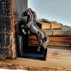 Lot De 2 Serre-livres Cheval En Fer – Style Antique – Hauteur 17cm – NEUF