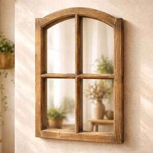 Deko Holzfenster 50x78cm wie Eiche Sonoma Landhaus Sprossenfenster Fensterrahmen Wanddeko image 16