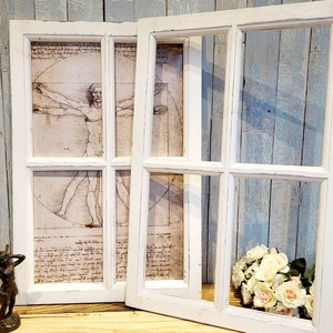 Decorative wooden window 40 x 60 cm Shabby Chic window frame white window in country house style Vintage picture frame wall decoration