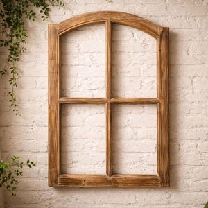 Deko Holzfenster 50x78cm wie Eiche Sonoma Landhaus Sprossenfenster Fensterrahmen Wanddeko image 11