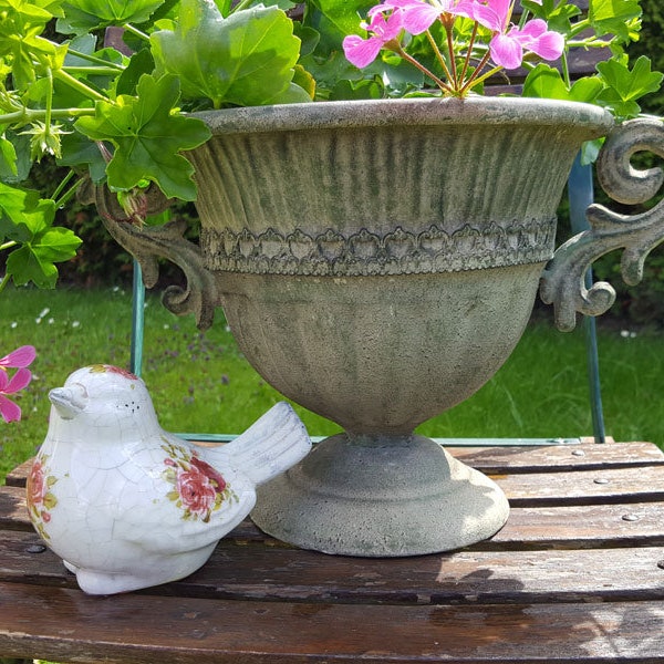 Amphore de maison de campagne pot de fleur vintage cache-pot nostalgie pot de fleur métal