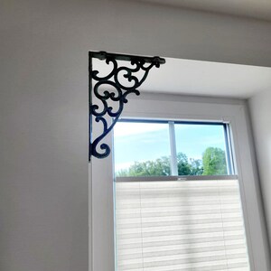 1 large vintage shelf bracket 24 x 33 cm, for building your own shelves, DIY shelf angle, cast iron shelf holder, shelf support, wall bracket, corner console image 5