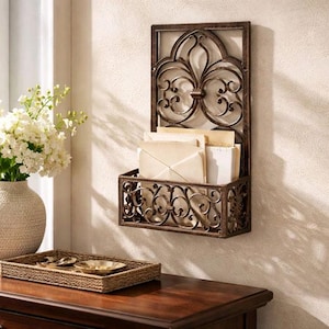 Floreira de ferro fundido estilo campestre, modelo "Janela", floreira de parede, canteiro elevado, jardineira de parede para plantio, decoração de parede para casa