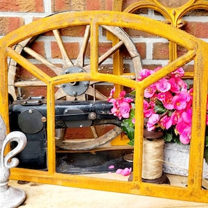 Stable window 58 x 48 cm barn window cast window rusty window for garden wall ruin
