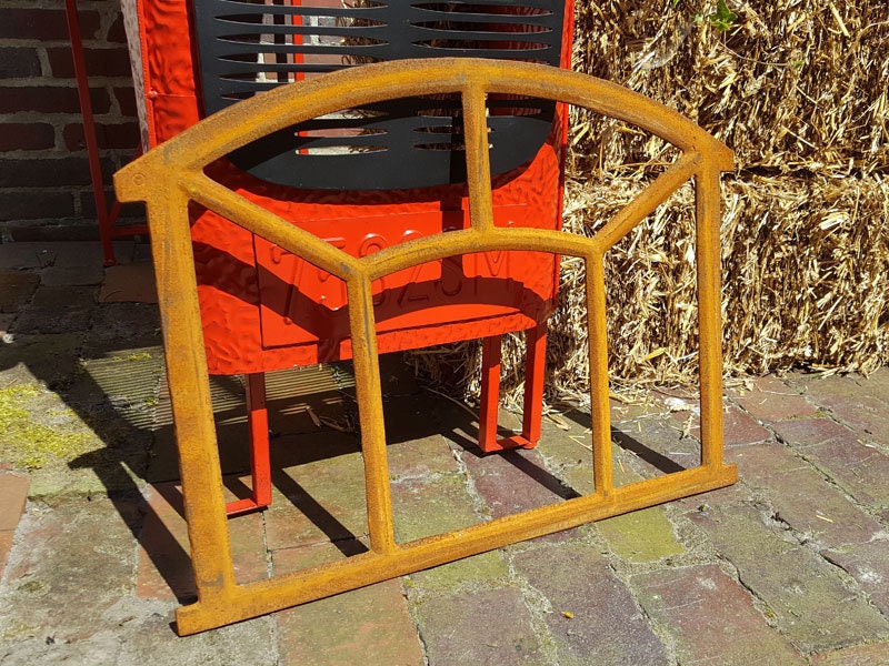 Fenêtre Décorative Fer Forgé Style Antique – 75cm, Effet Rouillé, Par Aubaho