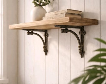 Nostalgischer Regalträger 16x16cm Gusseisen Regalwinkel Antiklackierung Regalstütze Vintage Regalhalter Regalbodenträger Wandwinkel