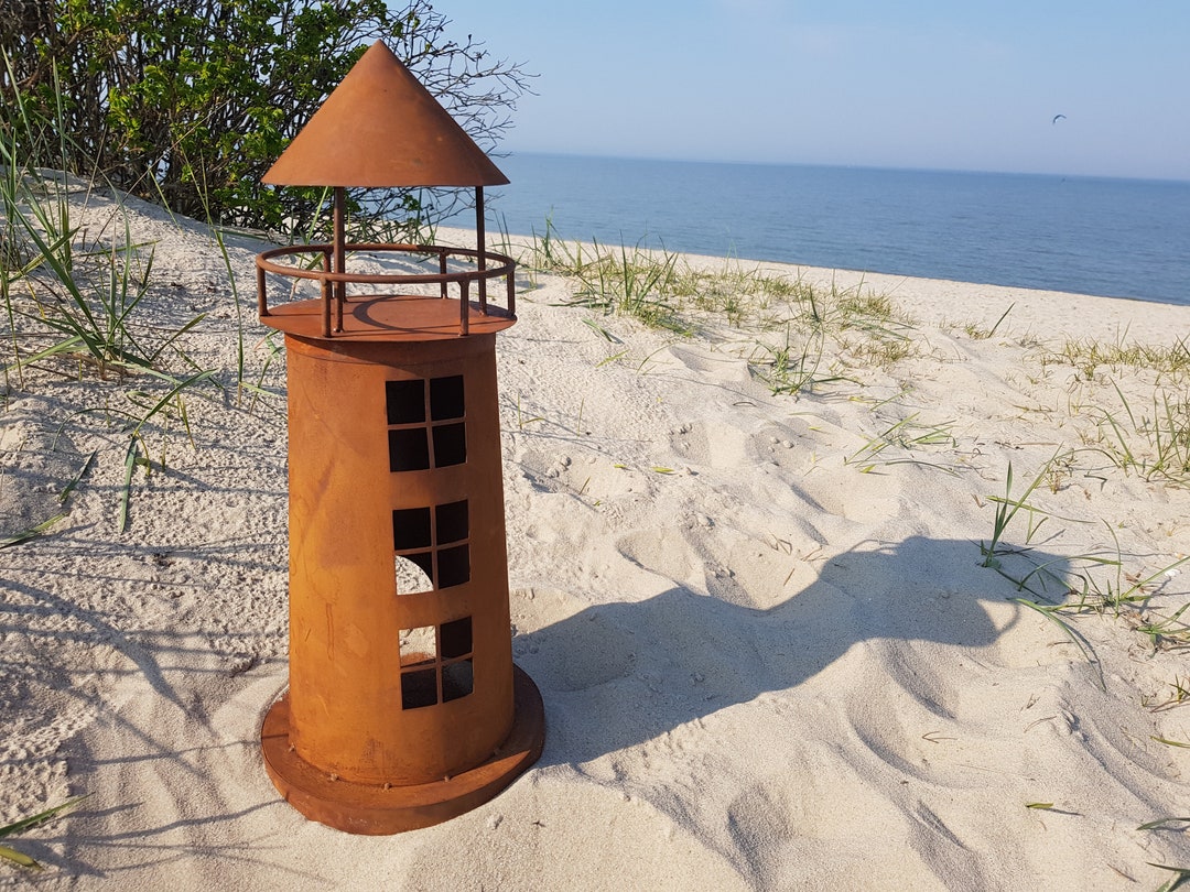 Lighthouse Rust 61 Cm Rusty Decoration Lighthouse With Insert for ...