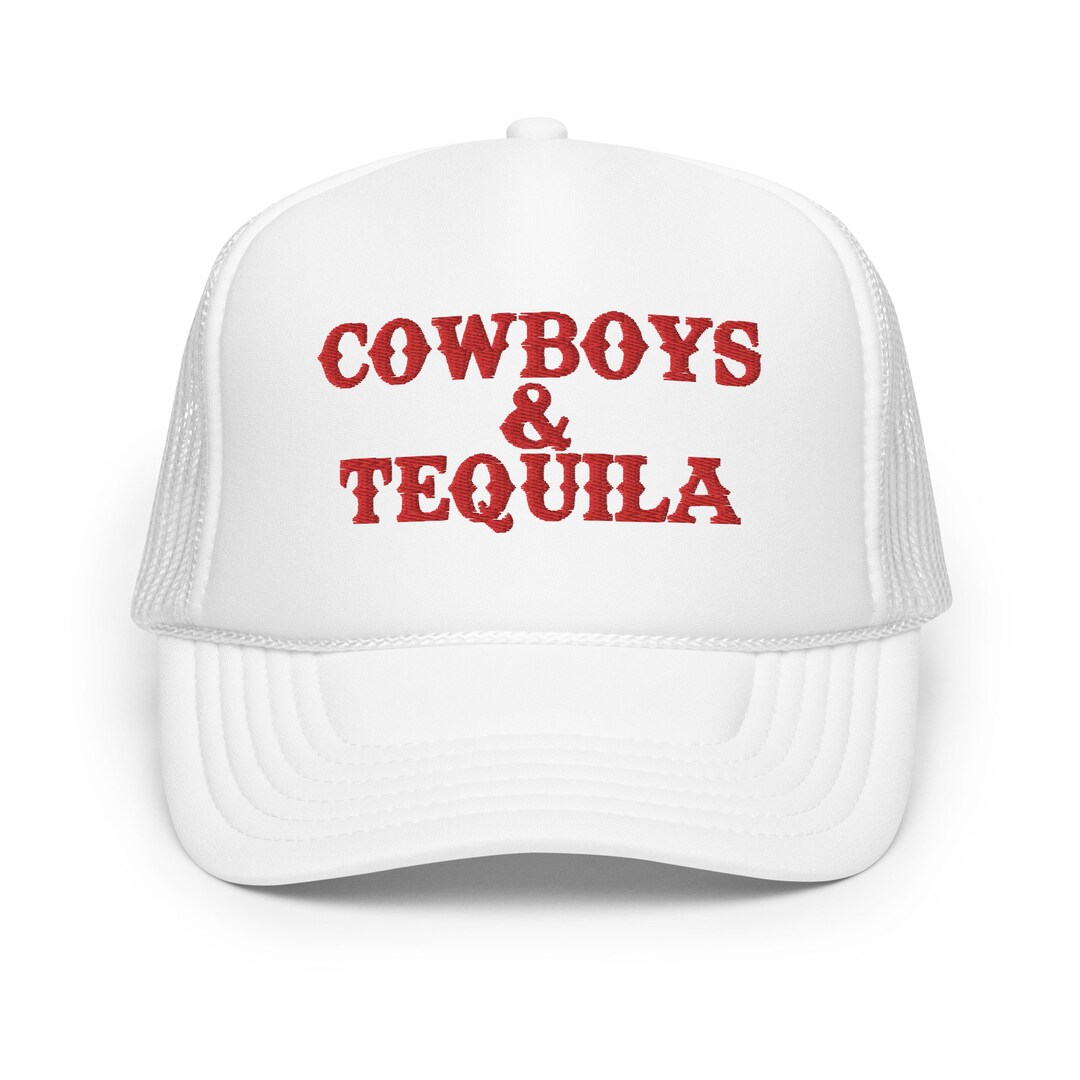 Cowboys & Tequila Trucker Hat Vintage Budlight Cowboy Hat Etsy