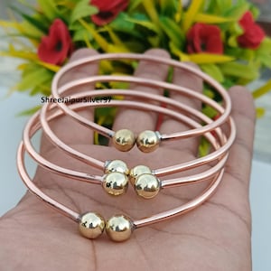 Handmade Copper Bangle, Popular 4 Set Copper Bangle, Christmas Day Bangle, Unisex Healing Bangle, Twisted Copper Bangle, Black Friday Bangle
