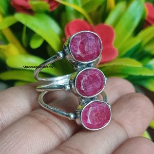 Precioso anillo de regalo, anillo de rubí para mujer, anillo hecho a mano, anillo de plata de ley 925, anillo popular, anillo de San Valentín, anillo de Navidad