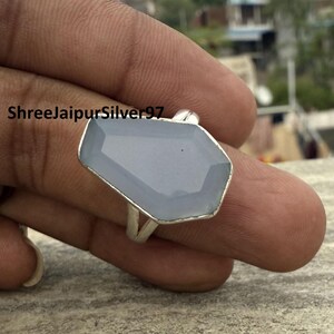 Handmade Ring, Designer Ring, 925 Sterling Silver Ring, Popular Chalcedony Gemstone Ring, Popular Ring, Adjustable Ring, Anniversary Ring