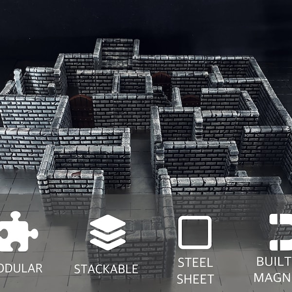 DND modular magnetic terrain | next level | Stone Brick texture